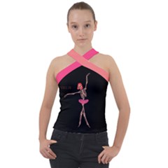 Bone Ballet Pink Cross Neck Velour Top by Noapologiesapparel