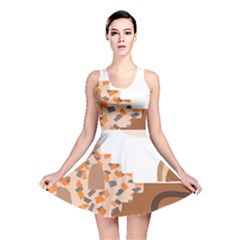 Bohemian Digital Minimalist Boho Style Geometric Abstract Art Reversible Skater Dress by Maspions