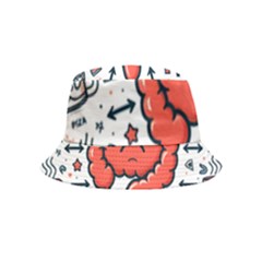 Health Gut Health Intestines Colon Body Liver Human Lung Junk Food Pizza Inside Out Bucket Hat (kids) by Maspions
