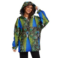 Peacock Bird Feathers Pheasant Nature Animal Texture Pattern Women s Ski And Snowboard Waterproof Breathable Jacket