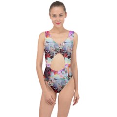 Digital Computer Technology Office Information Modern Media Web Connection Art Creatively Colorful C Center Cut Out Swimsuit by Maspions