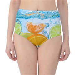Fruits, Fruit, Lemon, Lime, Mandarin, Water, Orange Classic High-waist Bikini Bottoms by nateshop