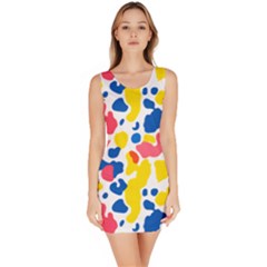Colored Blots Painting Abstract Art Expression Creation Color Palette Paints Smears Experiments Mode Bodycon Dress by Maspions