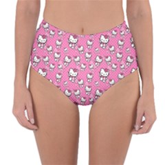 Hello Kitty Pattern, Hello Kitty, Child Reversible High-waist Bikini Bottoms by nateshop