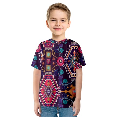 Pattern, Ornament, Motif, Colorful Kids  Sport Mesh T-shirt by nateshop