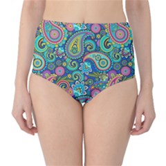 Patterns, Green Background, Texture Classic High-waist Bikini Bottoms by nateshop