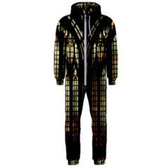 Stained Glass Window Gothic Hooded Jumpsuit (men) by Maspions