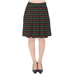 Geometric Pattern Design Line Velvet High Waist Skirt by Maspions