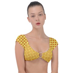 Pattern Shorts Watermelon Design Cap Sleeve Ring Bikini Top
