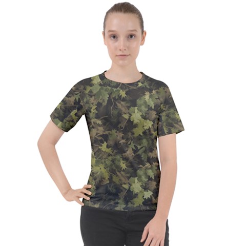 Camouflage Military Women s Sport Raglan T-shirt by Ndabl3x