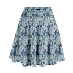 Blue Roses High Waist Skirt