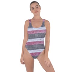 Vintage Vibrant Stripes Pattern Print Design Bring Sexy Back Swimsuit by dflcprintsclothing