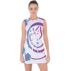 Blink 182 Logo Lace Up Front Bodycon Dress by avitendut