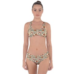 Floral Design Criss Cross Bikini Set