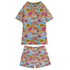 Pop Culture Abstract Pattern Kids  Swim T-shirt And Shorts Set