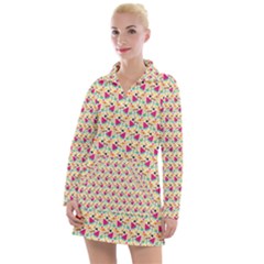 Summer Watermelon Pattern Women s Long Sleeve Casual Dress by designsbymallika