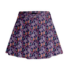Trippy Cool Pattern Mini Flare Skirt