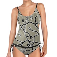 Sketchy Abstract Artistic Print Design Tankini Set by dflcprintsclothing