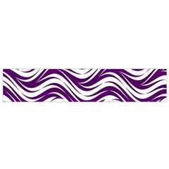 Purple Waves Pattern Flano Scarf (small) by LalyLauraFLM