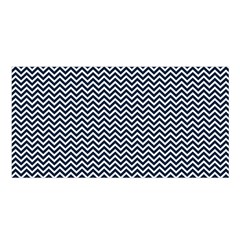 Blue And White Chevron Wavy Zigzag Stripes Satin Shawl by PaperandFrill