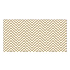 Gold And White Chevron Wavy Zigzag Stripes Satin Shawl by PaperandFrill