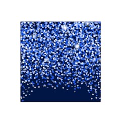 Blue Glitter Rain Satin Bandana Scarf by KirstenStar