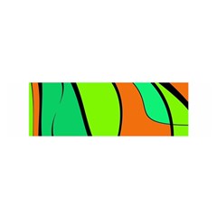 Green And Orange Satin Scarf (oblong) by Valentinaart