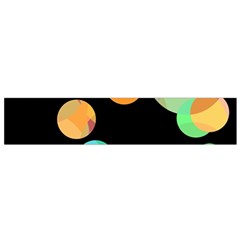 Orange Circles Flano Scarf (small) by Valentinaart
