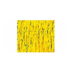 Yellow Pattern Satin Wrap by Valentinaart