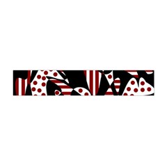 Red, Black And White Abstraction Flano Scarf (mini) by Valentinaart