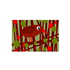 Red Cute Bird Satin Wrap by Valentinaart