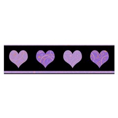 Purple Harts Pattern Satin Scarf (oblong) by Valentinaart