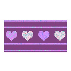 Purple Harts Pattern 2 Satin Wrap by Valentinaart