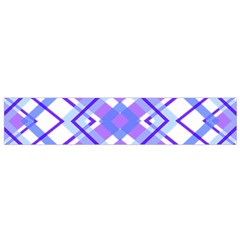 Geometric Plaid Pale Purple Blue Flano Scarf (small) by Amaryn4rt