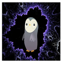 Fractal Image With Penguin Drawing Large Satin Scarf (square) by Nexatart