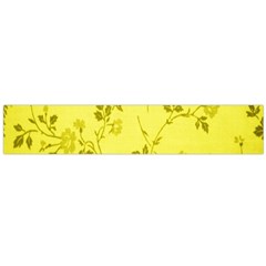 Flowery Yellow Fabric Flano Scarf (large) by Nexatart
