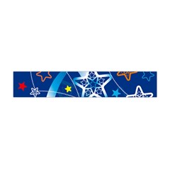 Line Star Space Blue Sky Light Rainbow Red Orange White Yellow Flano Scarf (mini) by Mariart