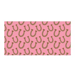 Horse Shoes Iron Pink Brown Satin Wrap by Mariart