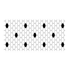 Black White Hexagon Dots Satin Wrap by Mariart