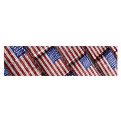 Usa Flag Grunge Pattern Satin Scarf (oblong) by dflcprintsclothing