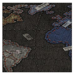 World Map Large Satin Scarf (square) by BangZart