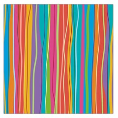 Colorful Striped Background Large Satin Scarf (square) by TastefulDesigns