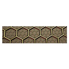 Texture Hexagon Pattern Satin Scarf (oblong) by BangZart