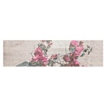 Shabby Chic Style Floral Photo Satin Scarf (Oblong) Front