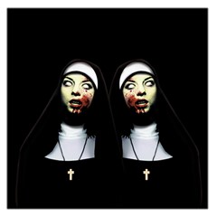 Horror Nuns Large Satin Scarf (square) by Valentinaart