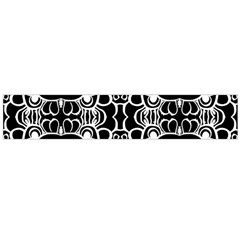 Psychedelic Pattern Flower Black Flano Scarf (large) by Mariart