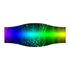 Space Galaxy Green Blue Black Spot Light Neon Rainbow Stretchable Headband by Mariart