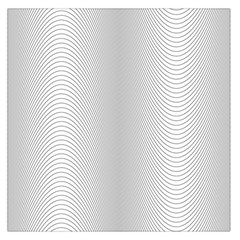 Monochrome Curve Line Pattern Wave Large Satin Scarf (square) by BangZart