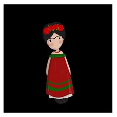 Frida Kahlo Doll Large Satin Scarf (square) by Valentinaart