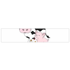 Friends Not Food - Cute Pig And Chicken Small Flano Scarf by Valentinaart